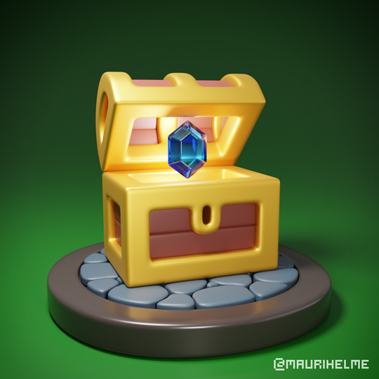 Blender 3D The Legend Of Zelda Rupee Chest