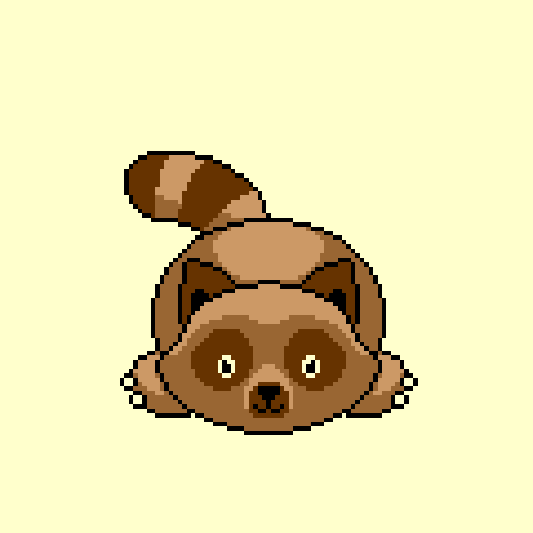 Tanuki Animated Pixel Art GIF