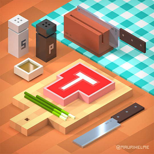 Voxel Art Meat