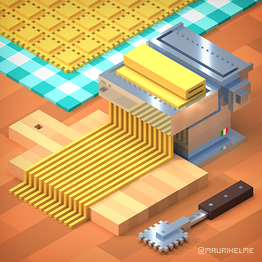 Voxel Art Pasta